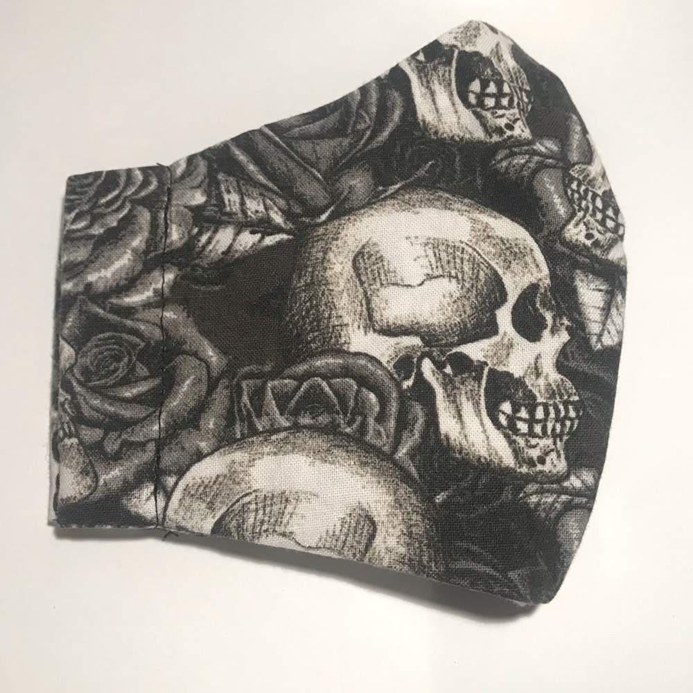 Made to order. Skull print face mask.